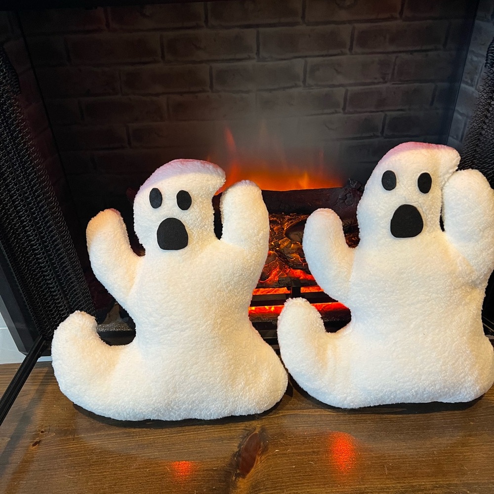 Handmade Sherpa ghost pillows
